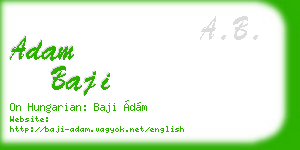 adam baji business card